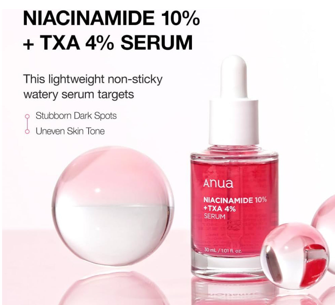 Anua Serum, 30ml | 10% Niacinamide + 4% Tranexamic Acid, Ceramide, Hyaluronic Acid