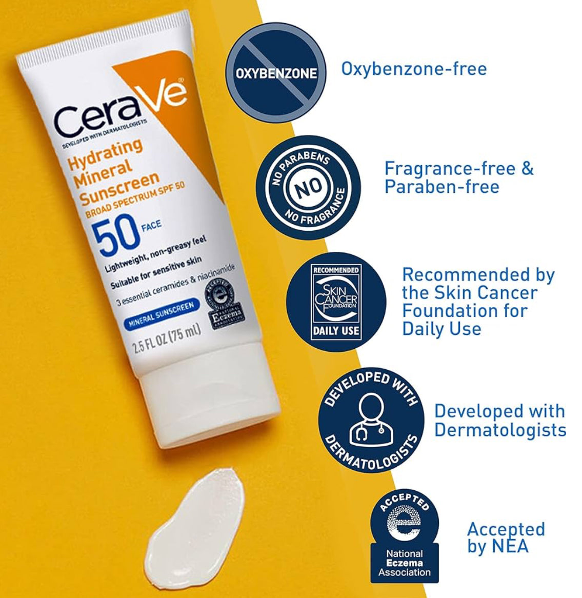 CeraVe 100% Mineral Sunscreen SPF 50