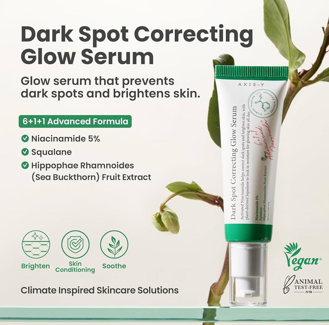 AXIS-Y Dark Spot Correcting Glow Serum, 50ml With 5% Niacinamide & Rice Bran